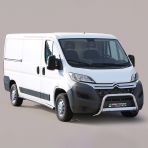 Polished Stainless Steel Side Bars fitted on the Citroen Relay 2014- LWB 