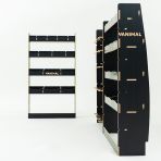 Complete Nissan Interstar 2025 hexaboard racking system with bulkhead, Festool shelves and OS rear 4‑shelf module