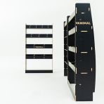 Heavy‑duty hexaboard triple‑pack racking for Nissan Interstar 2025 with toolbox module and full‑height bulkhead and rear storage