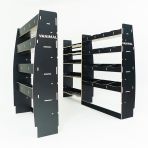 Nissan Interstar 2025 modular hexaboard racking system featuring Festool Systainer shelves and dual rear shelving