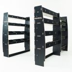 Heavy‑duty hexaboard van racking for Nissan Interstar 2025 with Festool front module and multi‑compartment rear storage