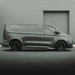 Side van view of the Ford Transit Custom 2023- Full Predator Body Kit LWB with Rear Door Spoiler