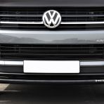 Front on view of the VW Transporter Lower Grille in Gloss Black