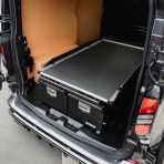 Rear van side angle view of the ProTop Deep Twin Drawer with Sliding Floor