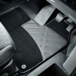 Mercedes Citan 2022+ Velour Carpet Front Floor Mat (Welded Diamond Heel Pad – 2 Piece, Black)