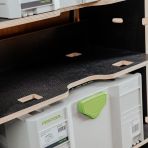 Close-up view of the Festool Systainer Shelves