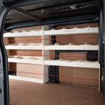NS rear van view of the Fiat Scudo LWB Full Left Side Multi-Compartment Ply Racking
