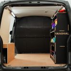 Rear van view of the Fiat Scudo Hexaboard Rear Ulti-Rack Van Racking V2 displayed with equipment