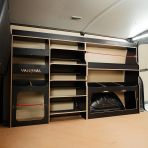 Side van angle view of the Fiat Scudo Hexaboard Driver Side Ulti-Rack Van Racking V2