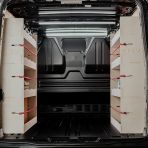 Rear van view of the Fiat Scudo LWB NS and OS Double Rear Racking (Pair)
