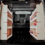 Rear van view of the Fiat Scudo LWB Double Rear and Front Racking (Triple Pack)