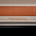 Close-up view of the Vanimal branding