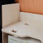 Close-up view of Festool Shelving