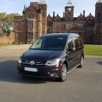 Side angle view of the VW Caddy (2015-2020) Linear-6 Elite LED Light Bar Integration Kit