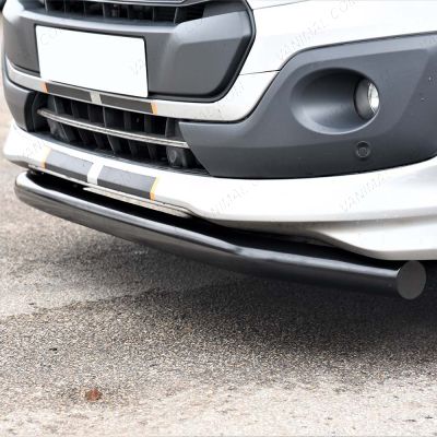 Close-up view of the Transit Custom 2012-2018 Black Front Spoiler Bar