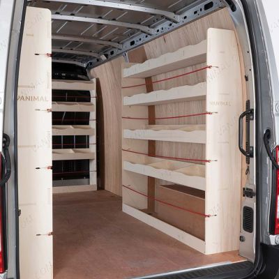 Renault Master 2010-2024 MWB L2 Double Rear and Full-Width Bulkhead Ply Racking and Shelving (Triple Pack)