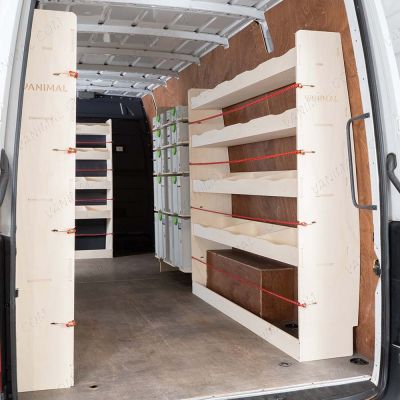 Premium plywood bulkhead, Festool front and rear shelving for Nissan Interstar 2025