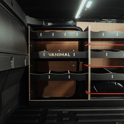 Nissan Townstar 2022 L2 van racking set with OS front, OS rear and NS rear modules