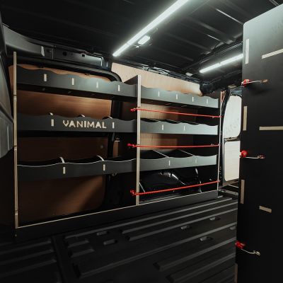 Professional black hexaboard van racking for Nissan Townstar 2022 L2