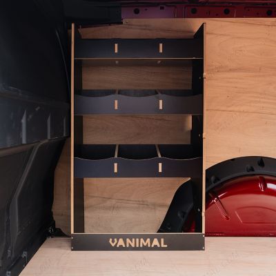 Nissan Townstar 2022 L2 OS front van racking in black hexaboard finish