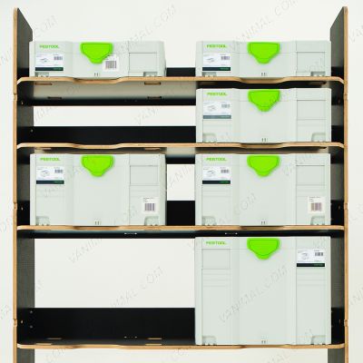 Heavy-duty phenolic-coated hexaboard Systainer racking