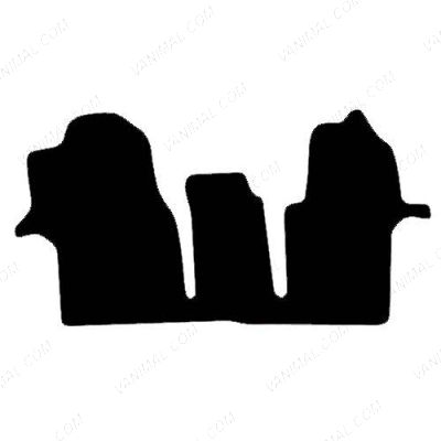 MAN TGE 2017+ Tailored Front Rubber Floor Mat (Heavy-Duty Checker Plate – 1 Piece)