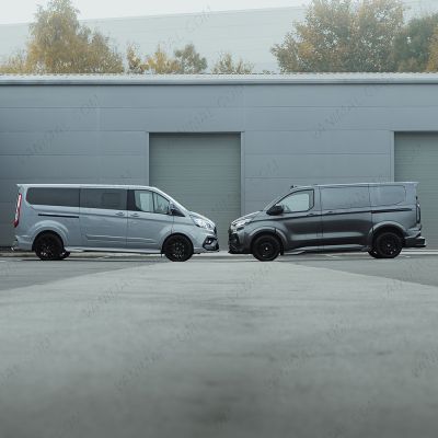 Transit Custom 2018-2023 Predator Body Kit vs Transit Custom 2023- Predator Body Kit - side van view  