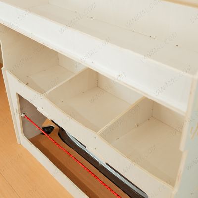 Close-up view of the Fiat Scudo Rear Ulti-Rack Van Racking V2 compartments