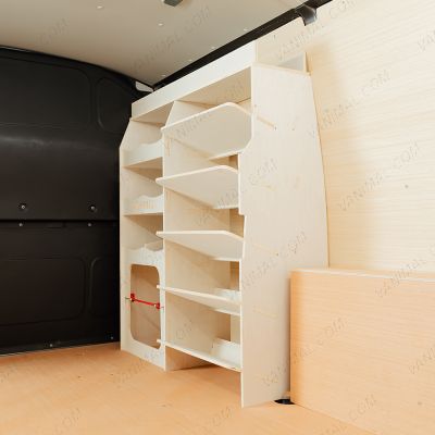 Rear van side angle view of the Fiat Scudo Front Ulti-Rack Van Racking V2