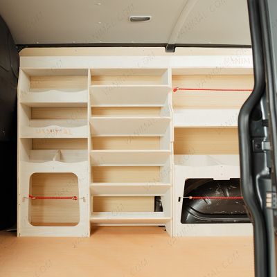 Close-up side van view of the Fiat Scudo Driver Side Ulti-Rack Van Racking V2