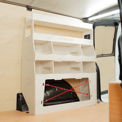 Side van angle view of the Fiat Scudo Rear Ulti-Rack Van Racking