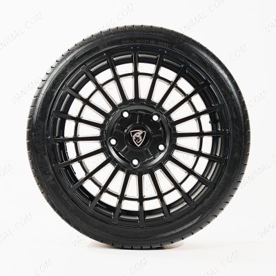 Front face view of the 20" Predator Iconic Matte Black Alloy Wheel