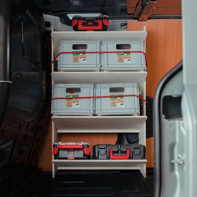 OS Front toolbox racking unit pre-notched for bungee cords