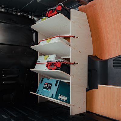 Efficient offside front toolbox rack maximising space in Nissan Townstar L2