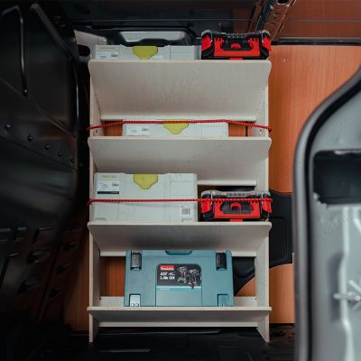 Professional van racking system with angled shelves for Nissan Townstar 2022+ L2