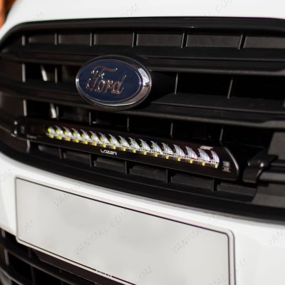 Close-up view of the Ford Transit Connect (2018-2021) Linear-18 Elite LED Light Bar Integration Kit