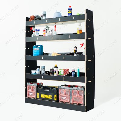 Organised storage solution for Nissan Interstar 2025 NS rear racking
