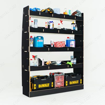 Organised storage solution for Nissan Interstar 2025 OS rear racking