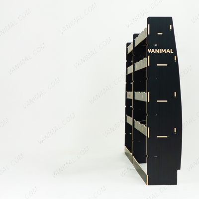 Rear van view of the Nissan Interstar 2025- Hexaboard Driver Side Van Racking (Multi-Compartment)