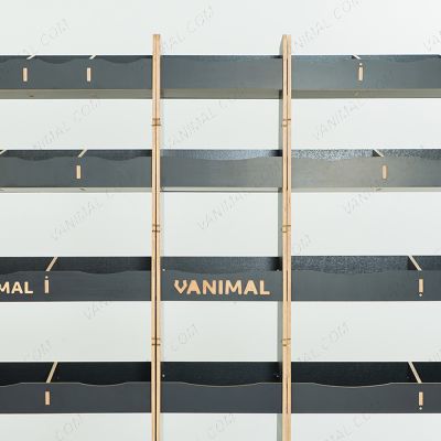 Complete hexaboard shelving system for Nissan Interstar 2025 L3 with front, middle infill and rear units