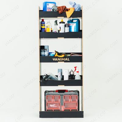 Nissan Interstar 2025 L3 middle infill van racking in black hexaboard finish