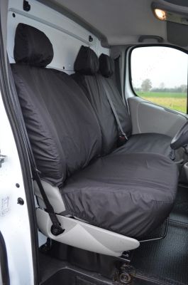 Nissan Primastar 2002-2006 Tailored Waterproof Front Seat Covers (Driver Side without Armrest and Twin Passenger Seats)