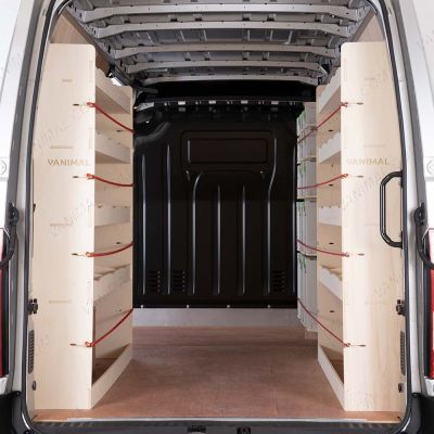 Premium plywood Nissan Interstar 2025 double rear and Festool Systainer shelf racking