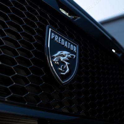 Close-up view of the Predator Badge Branding on the Predator Mesh Grille