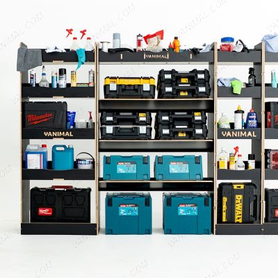 Nissan Interstar 2025 full-coverage hexaboard racking with bulkhead module and continuous front, middle and rear storage
