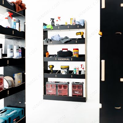 Nissan Interstar 2025 hexaboard storage system with bulkhead module, toolbox shelving and rear 4‑shelf units