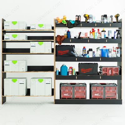 Heavy-duty hexaboard Festool Systainer shelving for Nissan Interstar 2025