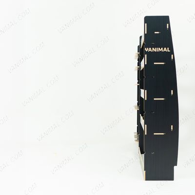 Rear van view of the Nissan Interstar 2025- MWB Hexaboard Driver Side Van Racking with x5 Festool Systainer Shelves