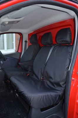 Nissan Primastar 2022- Tailored Waterproof Front Triple Seat Covers (Fixed)