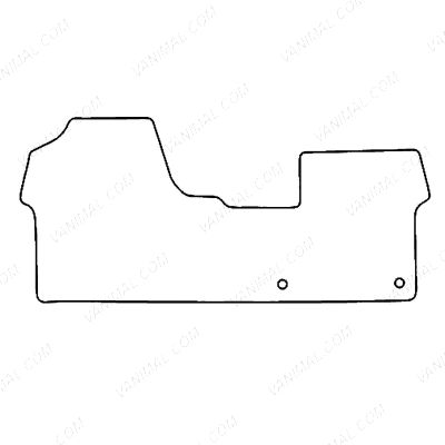 Tailored Rubber Van Floor Mats - Vauxhall Vivaro C 2019-